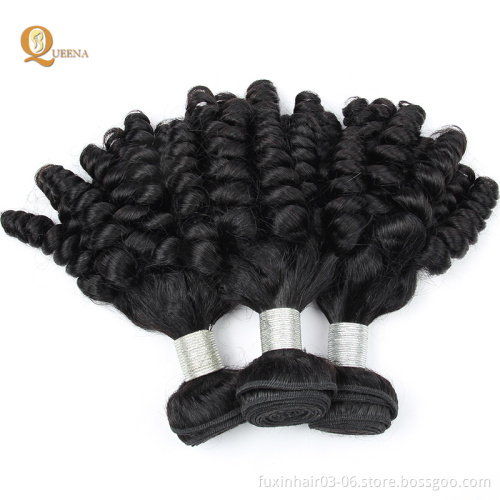 New Style Brazilian Curl Human Hair Bundle Double Drawn Curly Virgin Fumi Hair